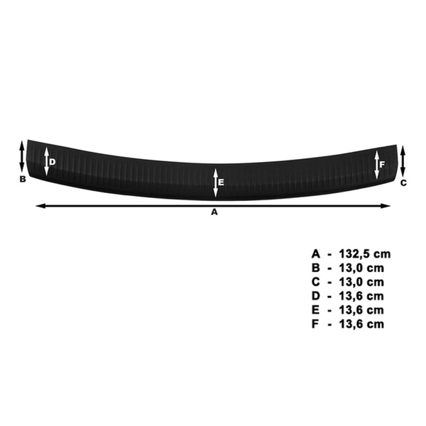 Fekete burkolat hátsó lökhárítóra Volkswagen Caddy Kombi (2010-2014)