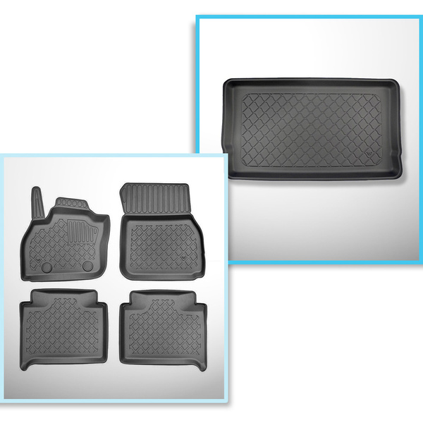 Csomagtérszőnyeg - és autószőnyegkészlet TPE: Renault ZOE Hatchback (06.2019-2023)