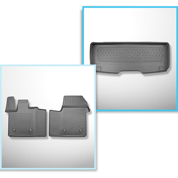 Csomagtérszőnyeg - és autószőnyegkészlet TPE: Volkswagen Multivan T7 Van (10.202