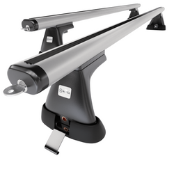 Alap tetőcsomagtartó, amely alkalmazható a: Citroen Berlingo mk I Van (2003-2010) - ezüst - rögzítő pontok - alumínium