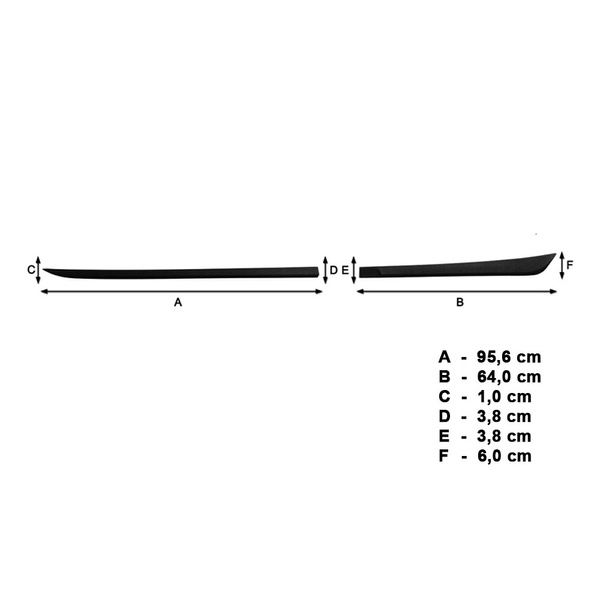 Fekete autó oldallécek Suzuki Swift Hatchback (5 ajtó) - (2017-....)