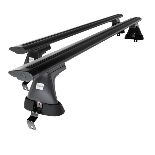 Alap tetőcsomagtartó, amely alkalmazható a: Renault Megane mk III Hatchback (2008-2016) - fekete - rögzítő elemek nélkül - alumínium