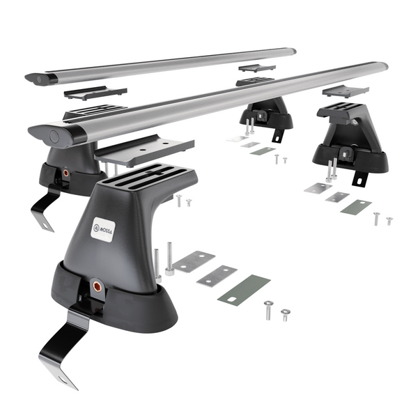 Alap tetőcsomagtartó, amely alkalmazható a: Renault Clio mk IV Hatchback (2013-2019) - ezüst - rögzítő elemek nélkül - alumínium