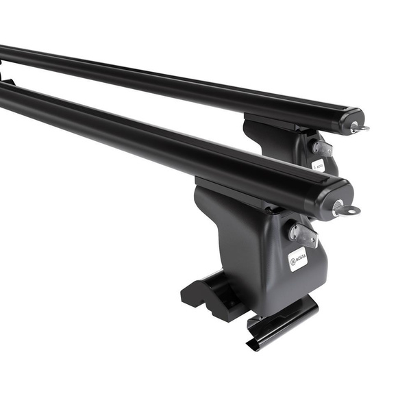 Alap tetőcsomagtartó, amely alkalmazható a: Daewoo Musso SUV (2000-2005) - fekete - rögzítő elemek nélkül - alumínium