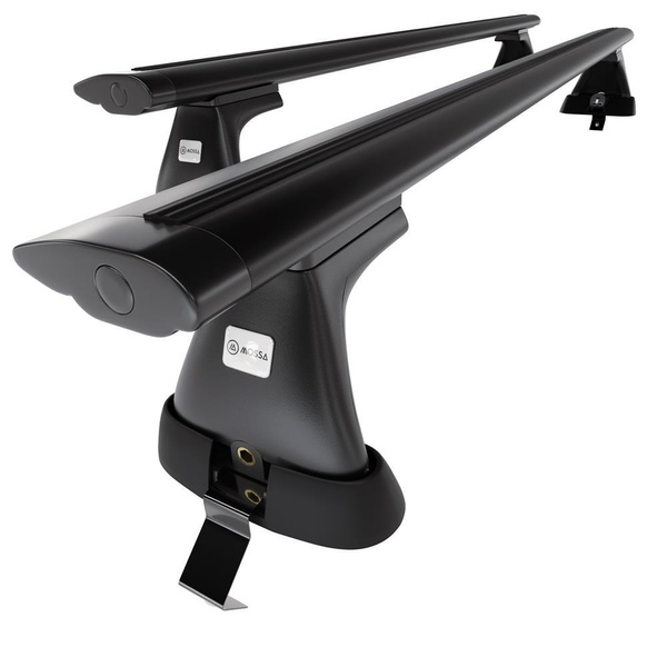 Alap tetőcsomagtartó, amely alkalmazható a: Audi A3 8V Sportback (2013-2020) - fekete - rögzítő elemek nélkül - alumínium