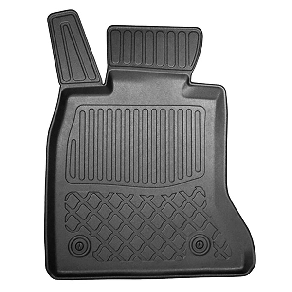 TPE szőnyegek gépjárművekhez: BMW 5 széria F10 Limuzin (03.2010-2013) - X-drive nélkül; első ülések síneinek egymás közti távolsága (hátul) 415 mm