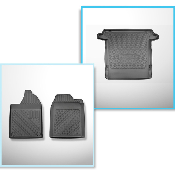 Csomagtérszőnyeg - és autószőnyegkészlet TPE: Aixam Crossline Crossover (2005-2010) - két hely