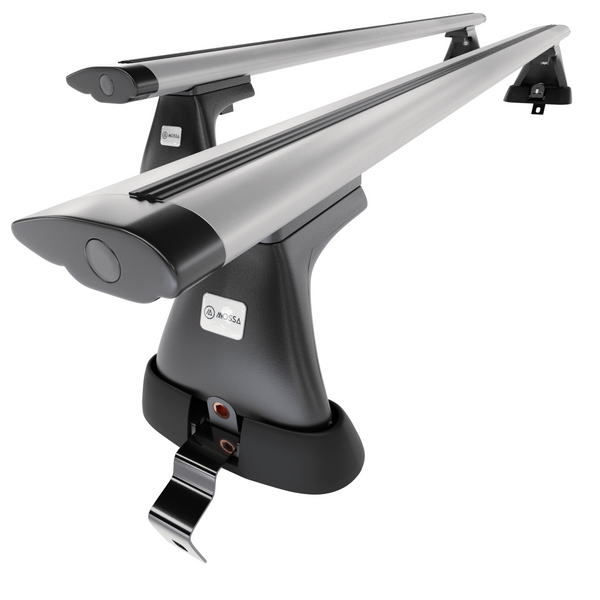 Alap tetőcsomagtartó, amely alkalmazható a: Renault Megane mk III Hatchback (2008-2016) - ezüst - rögzítő elemek nélkül - alumínium