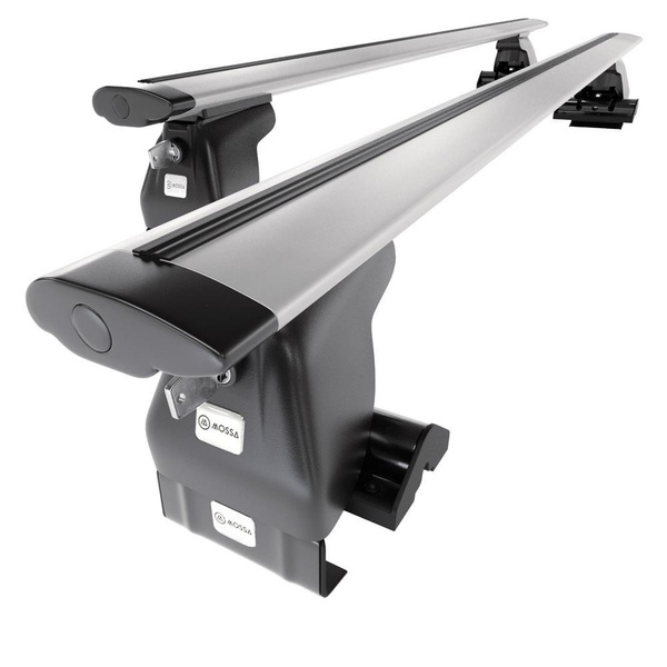 Alap tetőcsomagtartó, amely alkalmazható a: Kia Shuma Hatchback (2001-2004) - ezüst - rögzítő elemek nélkül - alumínium