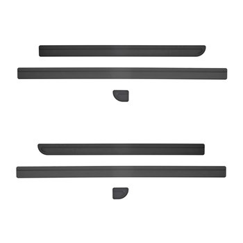 Fekete autó oldallécek Volkswagen Multivan T5 Van (2004-2015) - (rövid tengelytá