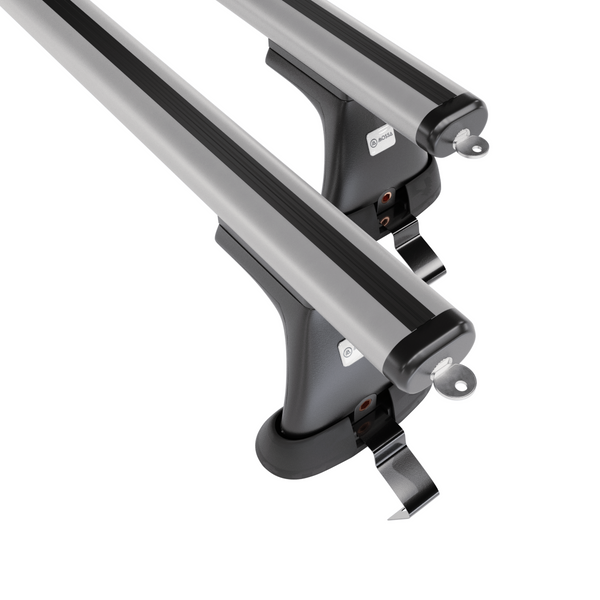 Alap tetőcsomagtartó, amely alkalmazható a: Fiat Bravo Hatchback (2007-2014) - ezüst - rögzítő elemek nélkül - alumínium