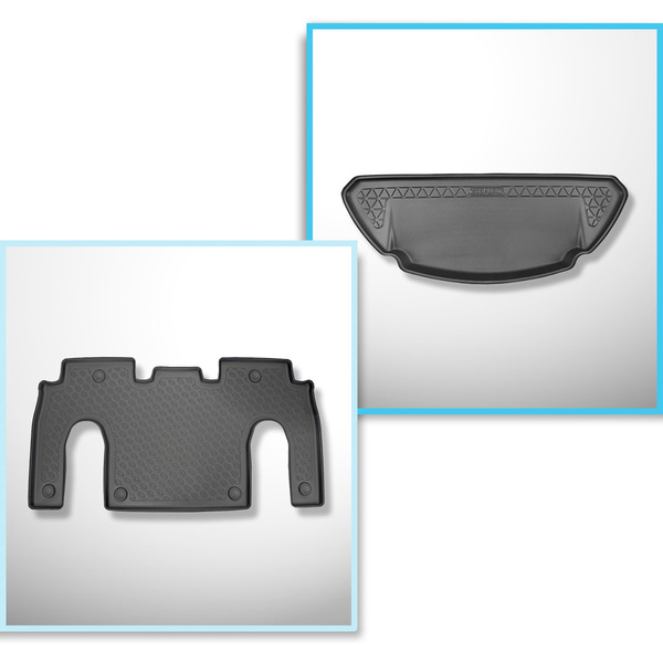 Csomagtérszőnyeg - és autószőnyegkészlet TPE: Tesla Model X SUV (10.2016-12.2020)