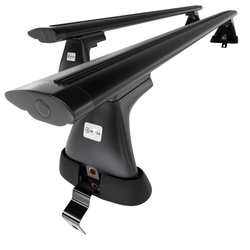 Alap tetőcsomagtartó, amely alkalmazható a: Volvo S40 Szedán (2004-2012) - fekete - rögzítő elemek nélkül - alumínium