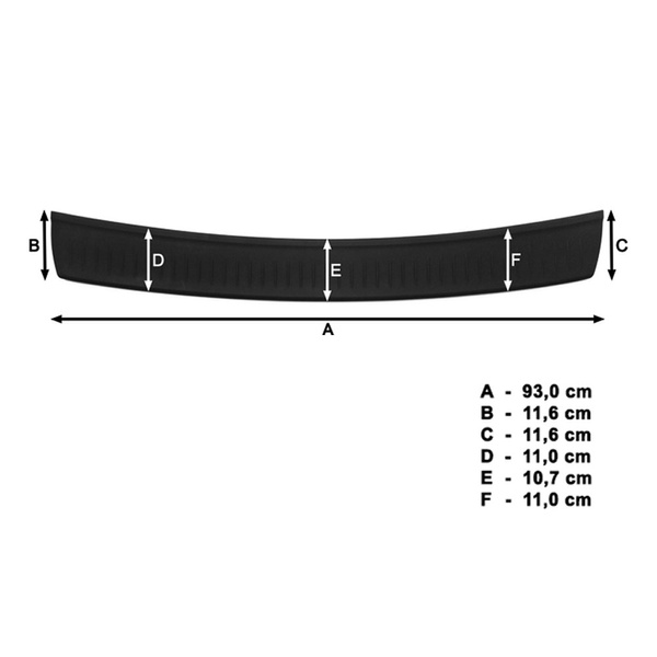 Fekete burkolat hátsó lökhárítóra Toyota Auris Touring Sports (5 ajtó) - (2013-2015)