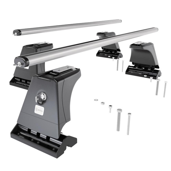 Alap tetőcsomagtartó, amely alkalmazható a: Mercedes-Benz R osztály W251 Grand Sports Tourer (2006-2013) - ezüst - rögzítő pontok - alumínium