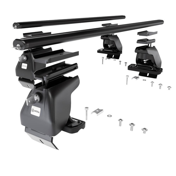 Alap tetőcsomagtartó, amely alkalmazható a: Renault Captur I SUV (2013-2019) - fekete - rögzítő elemek nélkül - alumínium