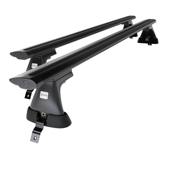 Alap tetőcsomagtartó, amely alkalmazható a: Dacia Sandero mk II Hatchback (2013-2020) - fekete - rögzítő elemek nélkül - alumínium