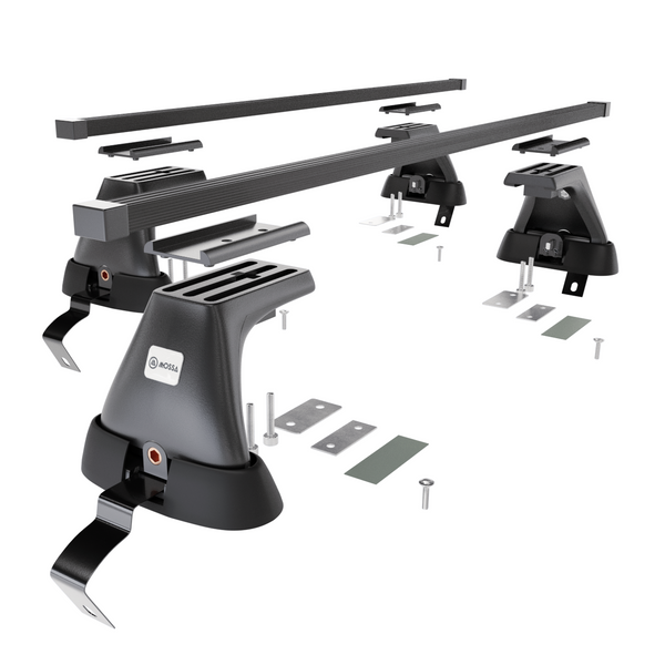 Alap tetőcsomagtartó, amely alkalmazható a: Fiat Grande Punto Hatchback (2005-2010) - fekete - rögzítő elemek nélkül - acél