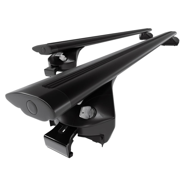 Alap tetőcsomagtartó, amely alkalmazható a: Seat Ibiza 6J mk IV ST Kombi (2010-2017) - fekete - integrált reling - alumínium