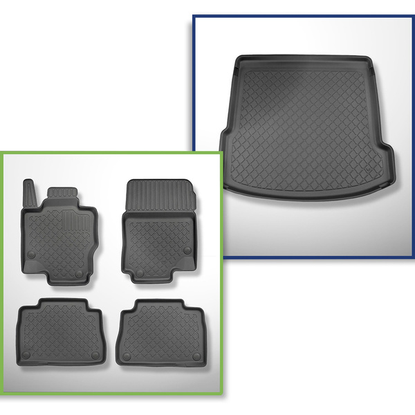 Csomagtérszőnyeg - és autószőnyegkészlet TPE: Mercedes-Benz GLE C167 Coupé (11.2019-....) - nem alkalmas a Plug-in Hybrid GLE 350 de, GLE 350 e verzió esetében