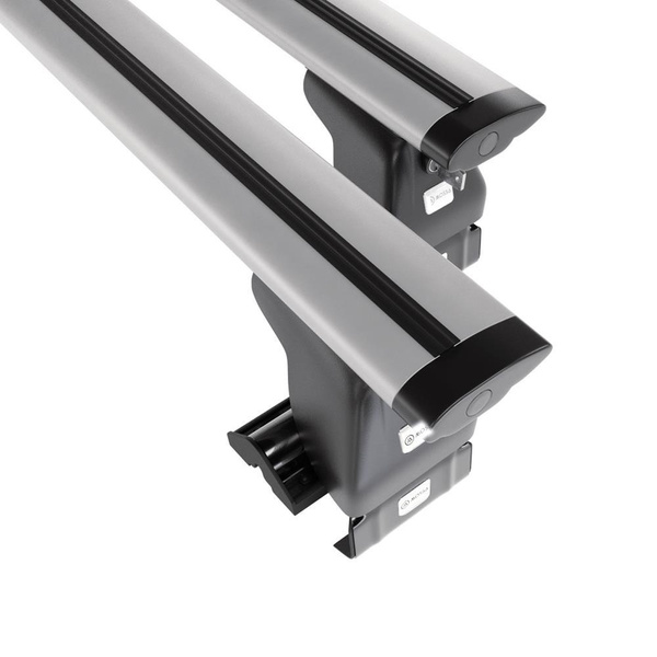 Alap tetőcsomagtartó, amely alkalmazható a: Alfa Romeo 147 Hatchback (2001-2010) - ezüst - rögzítő elemek nélkül - alumínium