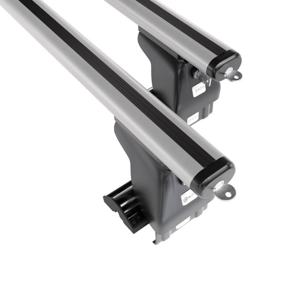 Alap tetőcsomagtartó, amely alkalmazható a: Toyota Yaris mk II Hatchback (2006-2011) - ezüst - rögzítő elemek nélkül - alumínium