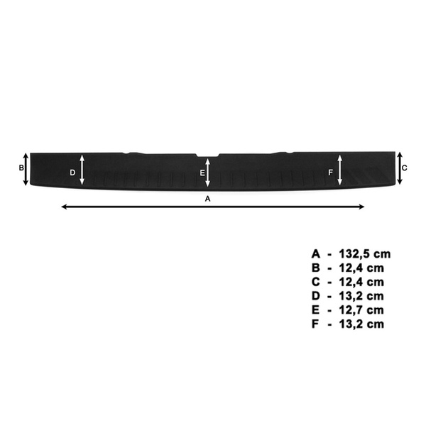 Fekete burkolat hátsó lökhárítóra Mercedes-Benz Klasa V W447 Van (2014-....)