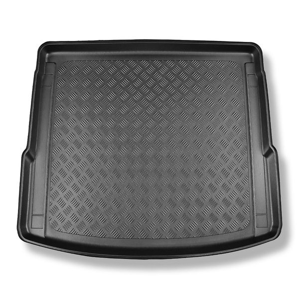 Méretre készült csomagtérszőnyegek: Audi Q5 II FY SUV (01.2017-08.2024) - szintén modellekhez rögzítő sínekkel; nem a TFSI e plug-in hibrid verzióhoz; hátsó csúsztatható kanapé