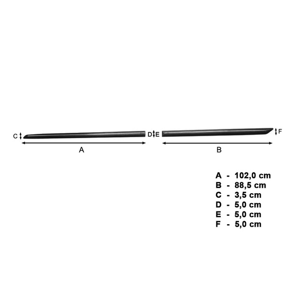 Fekete autó oldallécek Toyota Corolla E160 Szedán (2013-2019)
