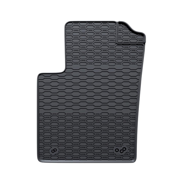 Autós gumiszőnyegek: Fiat 500 Hatchback (2007-2024) - fekete - 4 db