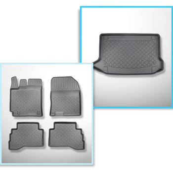 Csomagtérszőnyeg - és autószőnyegkészlet TPE: Hyundai Kona Hybrid SUV (09.2019-0