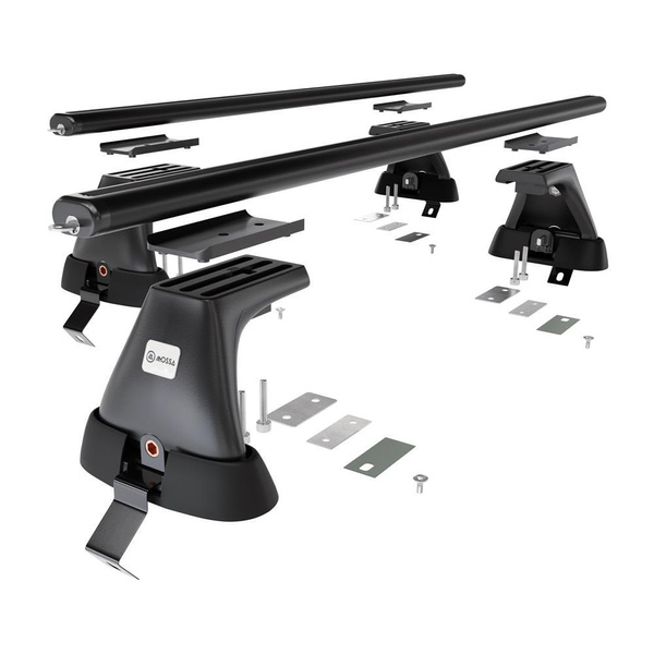 Alap tetőcsomagtartó, amely alkalmazható a: Opel Insignia Liftback (2009-2017) - fekete - rögzítő elemek nélkül - alumínium