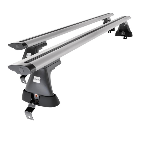 Alap tetőcsomagtartó, amely alkalmazható a: Alfa Romeo Giulietta Hatchback (2010-2020) - ezüst - rögzítő elemek nélkül - alumínium