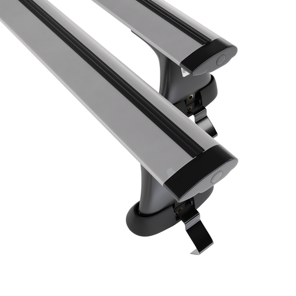 Alap tetőcsomagtartó, amely alkalmazható a: Skoda Octavia mk II Liftback (2009-2012) - ezüst - rögzítő elemek nélkül - alumínium