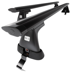 Alap tetőcsomagtartó, amely alkalmazható a: Fiat Bravo Hatchback (2007-2014) - fekete - rögzítő elemek nélkül - alumínium