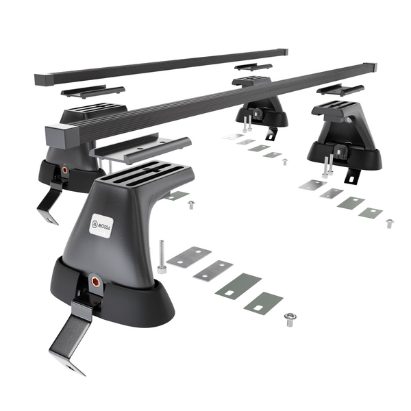 Alap tetőcsomagtartó, amely alkalmazható a: Opel Astra K mk V Hatchback (2016-2022) - fekete - rögzítő elemek nélkül - acél