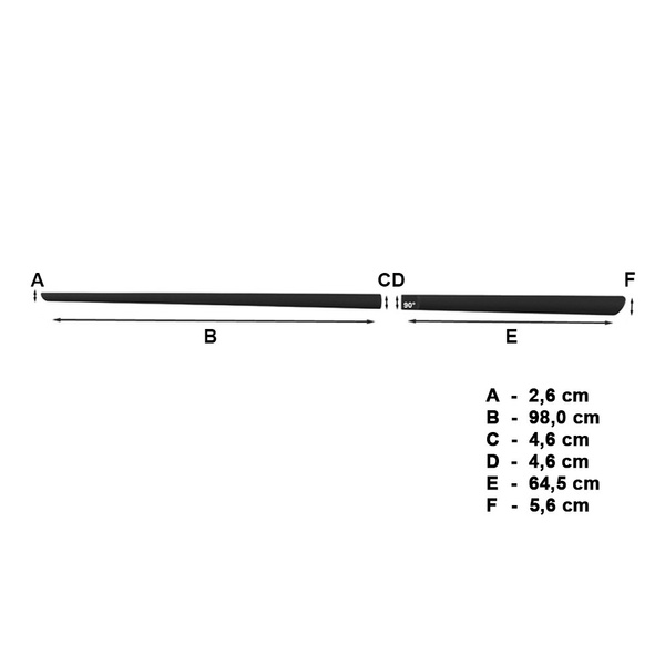 Fekete autó oldallécek Skoda Kamiq SUV (2019-....) - (hosszúsága: 980mm; 645mm)