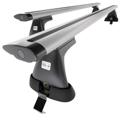 Alap tetőcsomagtartó, amely alkalmazható a: Ford Focus mk III Szedán (2011-2018) - ezüst - rögzítő elemek nélkül - alumínium