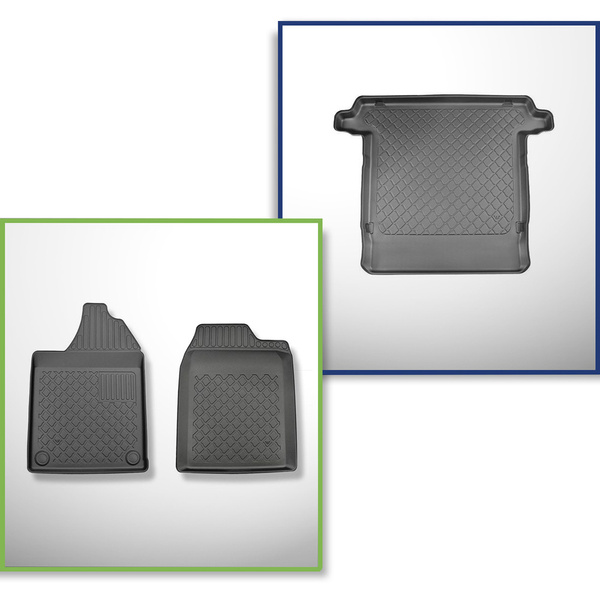 Csomagtérszőnyeg - és autószőnyegkészlet TPE: Aixam Crossline Crossover (2005-2010) - két hely
