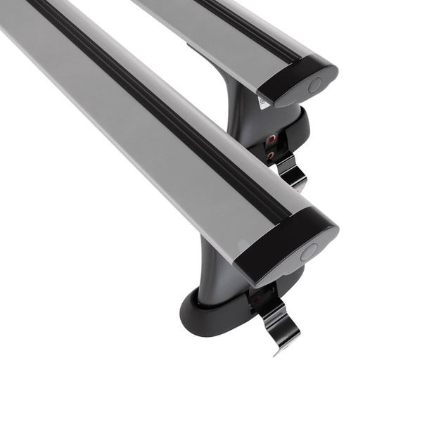 Alap tetőcsomagtartó, amely alkalmazható a: Alfa Romeo Giulietta Hatchback (2010-2020) - ezüst - rögzítő elemek nélkül - alumínium