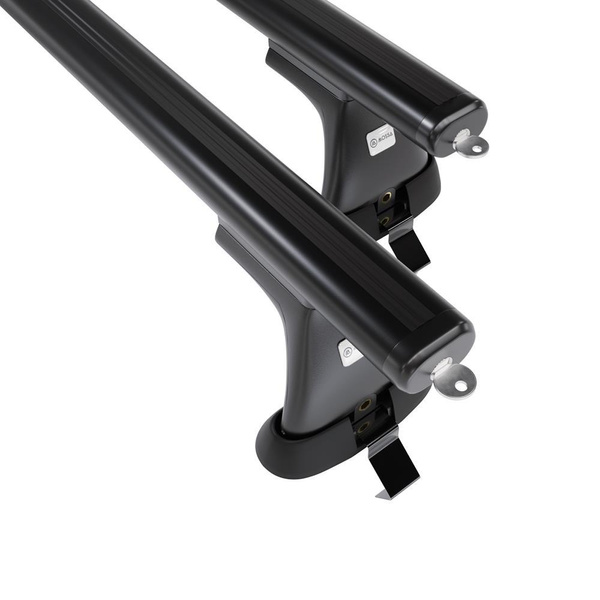 Alap tetőcsomagtartó, amely alkalmazható a: Ford Mondeo mk V Kombi (2014-2022) - fekete - rögzítő elemek nélkül - alumínium