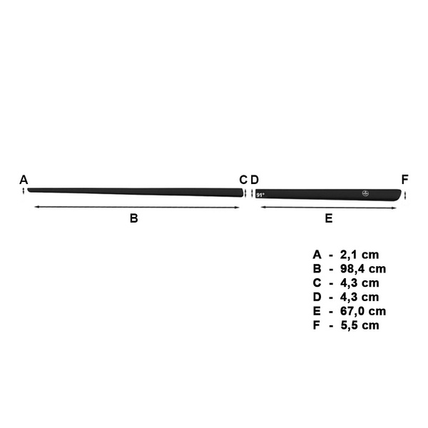 Fekete autó oldallécek Honda Accord Tourer (2008-2015) - (hosszúsága: 984mm; 670mm)