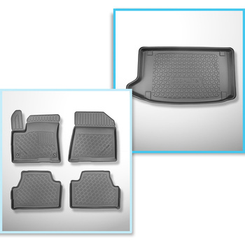 Csomagtérszőnyeg - és autószőnyegkészlet TPE: Kia e-Soul SUV (05.2019-2024) - fe