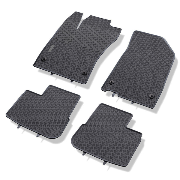 Autós gumiszőnyegek: Fiat Tipo Szedán (2016-....) - fekete - 4 db