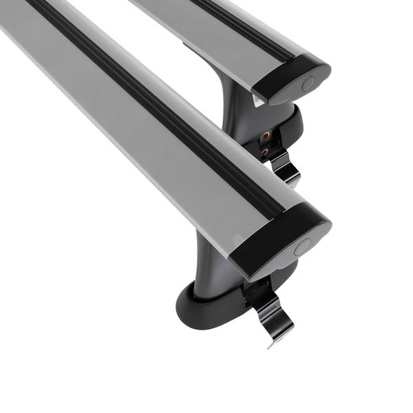 Alap tetőcsomagtartó, amely alkalmazható a: Renault Megane mk III Hatchback (2008-2016) - ezüst - rögzítő elemek nélkül - alumínium