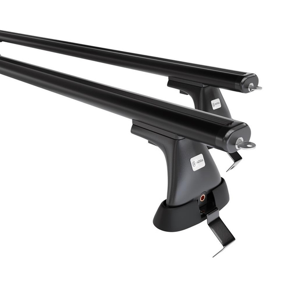 Alap tetőcsomagtartó, amely alkalmazható a: Skoda Octavia IV Liftback (2019-....) - fekete - rögzítő elemek nélkül - alumínium