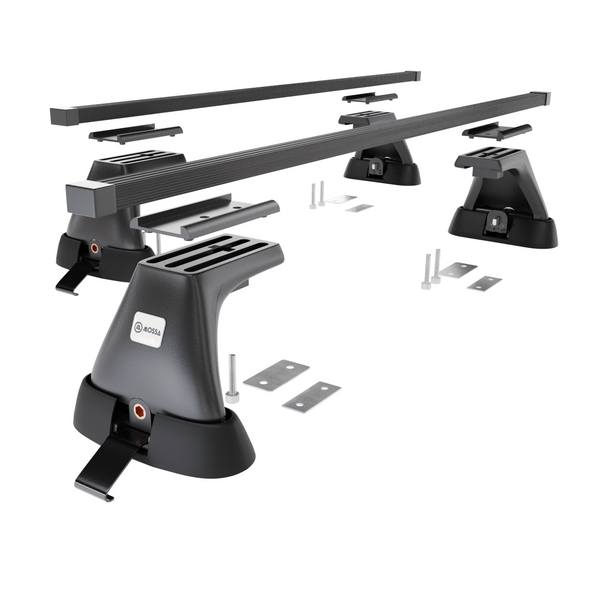 Alap tetőcsomagtartó, amely alkalmazható a: Toyota Hiace Van (2007-2012) - fekete - rögzítő pontok - acél