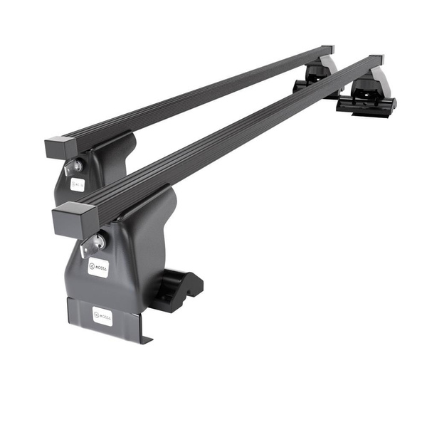 Alap tetőcsomagtartó, amely alkalmazható a: Mazda 3 mk I Szedán (2004-2008) - fekete - rögzítő elemek nélkül - acél