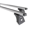 Alap tetőcsomagtartó, amely alkalmazható a: Opel Vectra C Hatchback (2002-2008) - ezüst - rögzítő pontok - alumínium