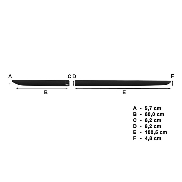 Fekete autó oldallécek Honda CR-V SUV (2007-2009)